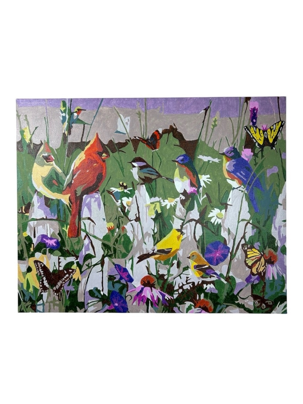 Canvas Oil Painting Meadow Menagerie Paint by Numbers Stretched Wooden‎ Frame